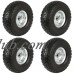 Yaheetech 4-Pack 10" Solid Rubber Tyre Wheels Garden Wagon Cart Trolley Tires Replacement Wheels Black   570752847